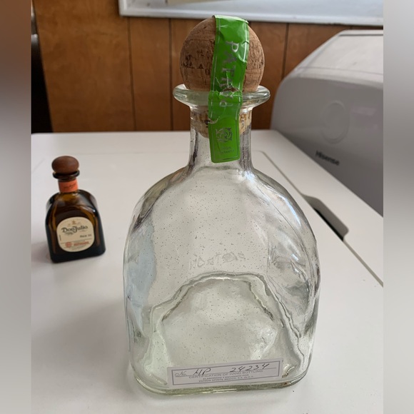 Patron Silver Tequila Bottle 0.75L (750ml) Empty w Cork & Don Julio Tequila 50ml - Picture 6 of 13